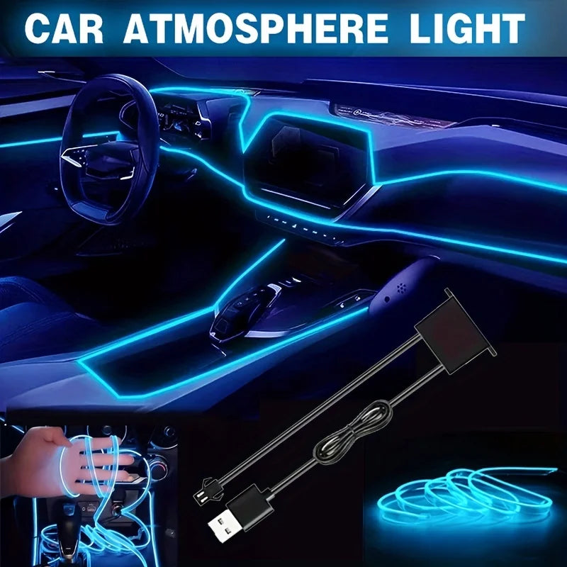 5M USB Car Interior LED Ambient Light Strip | Neon EL Glow
