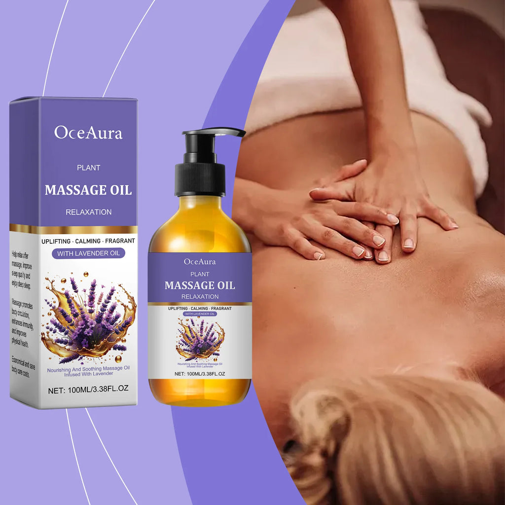 OceAura Lavender Essential Oil Body Massage Oil 100ml