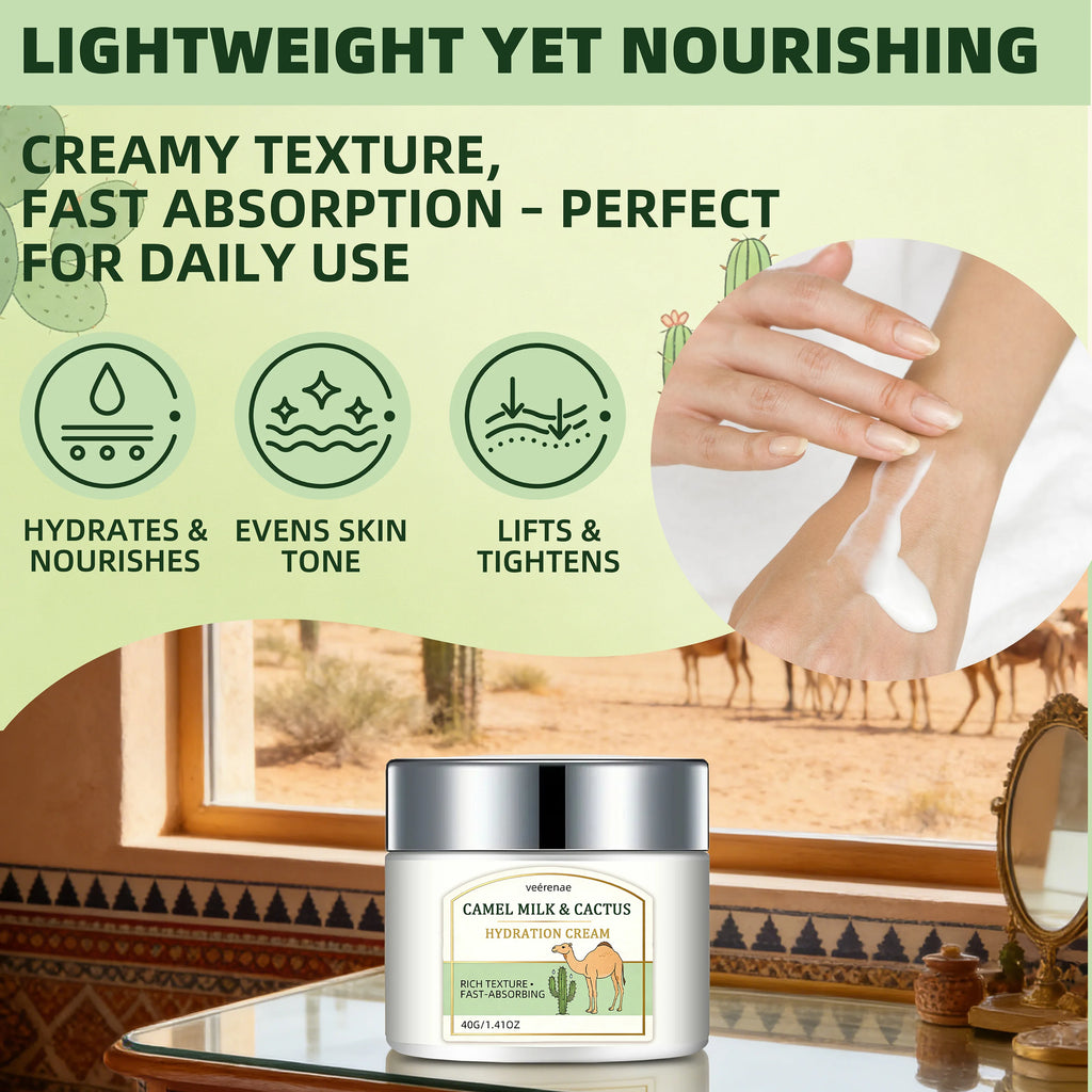 Camel Milk & Cactus Face Cream – Daily Hydration, All Skin
