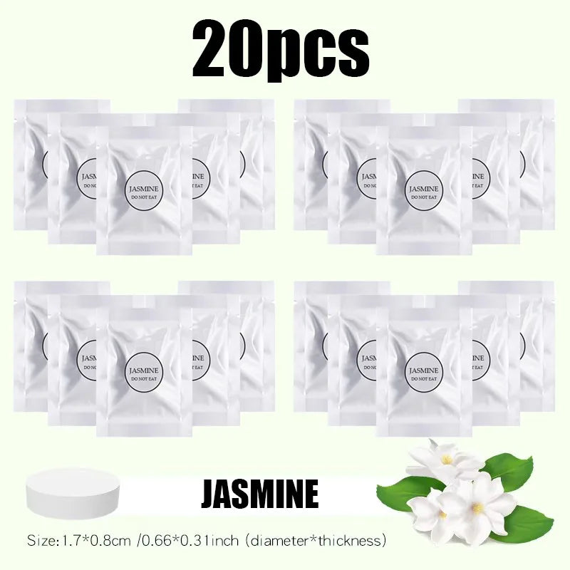 5/10/15/20PCS Car Air Freshener Supplement Solid Fragrance Scent Air Outlet Perfume Refill Tablets Ocean Lemon Lavender Fillers Oasis Select 20Pcs Jasmine