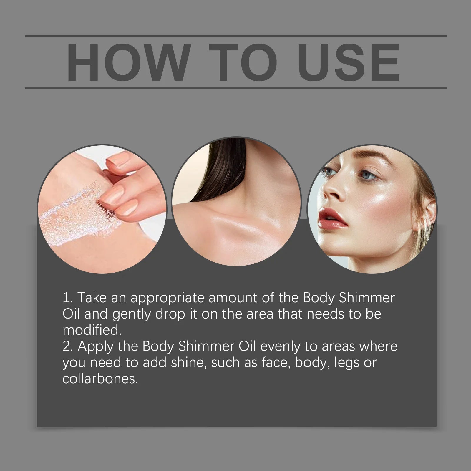 Body Shimmer Oil – Gold Highlighter Drops for Face & Body Liquid Body Highlighter Oasis Select