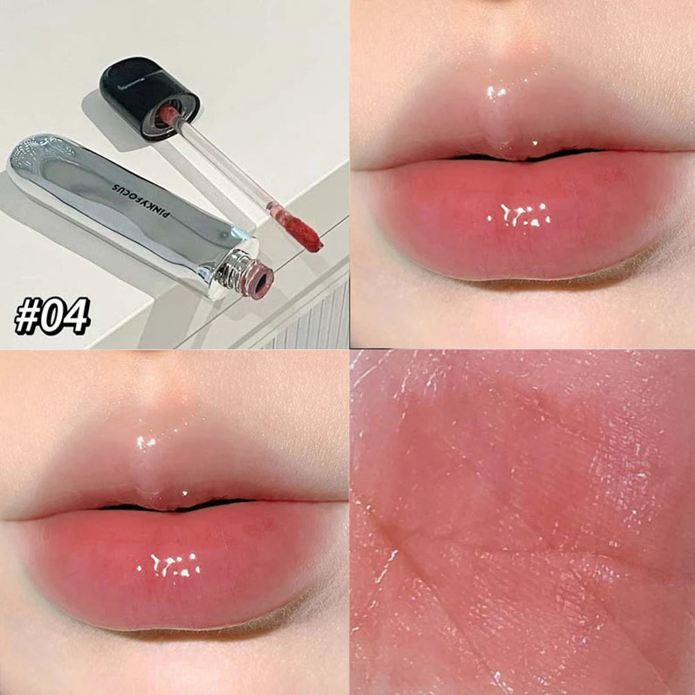 Juicy Glass Finish Lip Gloss Hydrating Plumping Shiny Lip Tint Lightweight Nude Pink Mirror Liquid Lip Beauty Product Oasis Select 04