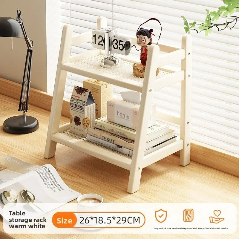 Cup holder desktop rattan trapezoidal cup holder, simple and multi-functional household water cup type Nanzhu storage cup holder Oasis Select 2-26CM-White-ST