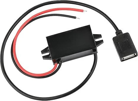 Waterproof 12V/24V To 5V 3A 15W Converter DC To DC Step Down Module Power Adapter Buck Voltage Transformer (Dual USB Connectors) Oasis Select Single Square USB 12V 24V 5V 3A