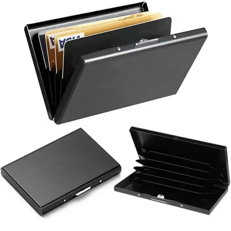 1PC 6-slot business card holder, RFID credit card holder, stainless steel ID card holder, ultra-thin metal wallet Oasis Select