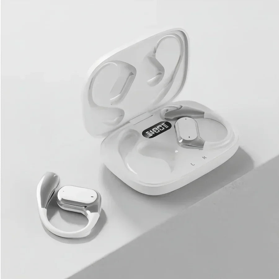 Original Silicone in Ear Hanging Hook Sports Mobile Phones Microphone HD Call ENC Noise Reduction Wireless Bluetooth for phones Oasis Select white