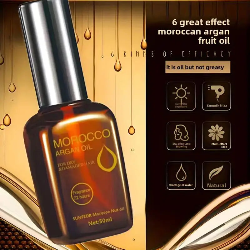 Morocco nut hair care essential oil, multi-effect use, moisturize, smooth and shine hair, improve curls, perm, knots, dryness Oasis Select