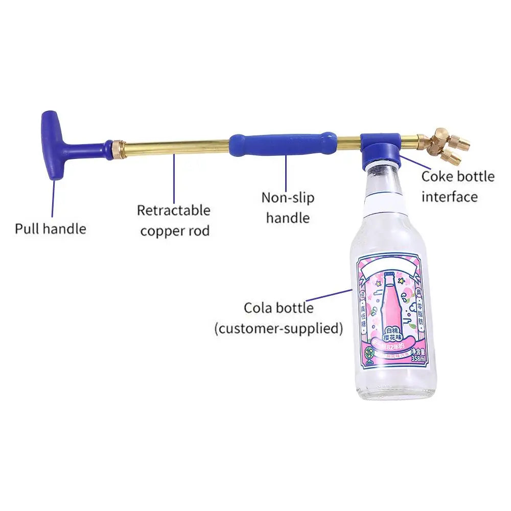 Creative Watering Irrigation Copper Plated Rotating Garden Supplies Double Nozzle Sprayer Double Head Sprayer Wild Sprayer Oasis Select