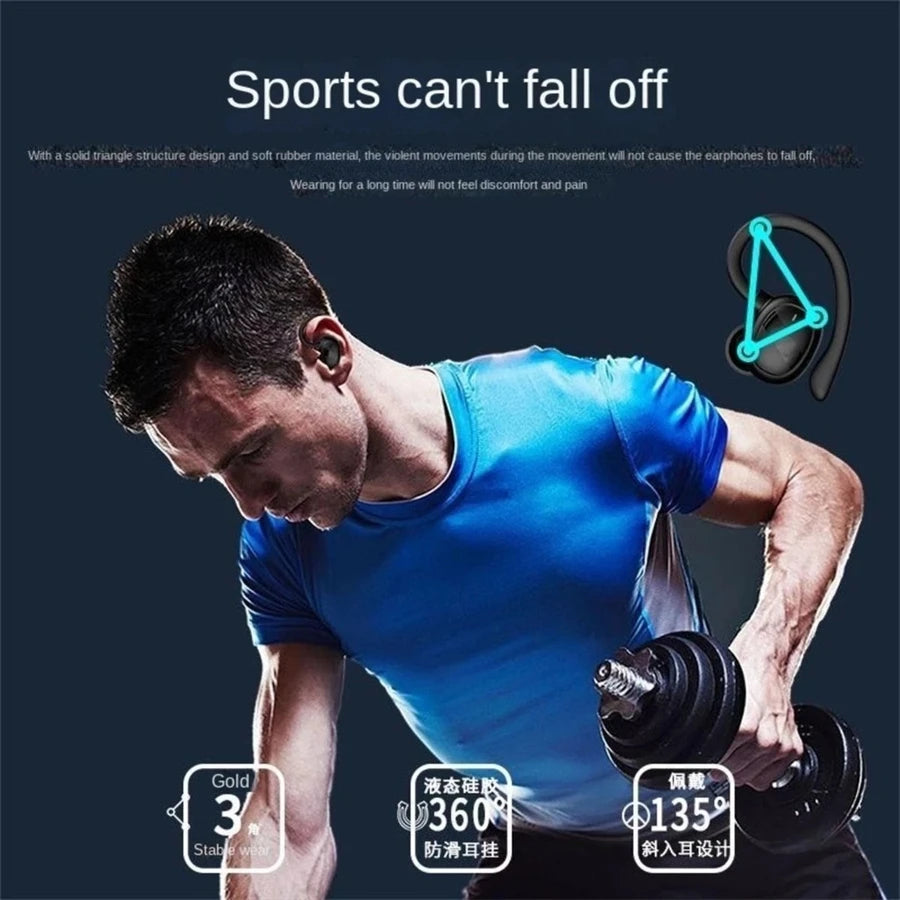Ear Hook Wireless Earphones Bluetooth 5.3 Mini Handsfree Waterproof Sport Music Headset Single Earbuds OWS Headphone HiFi Music Oasis Select