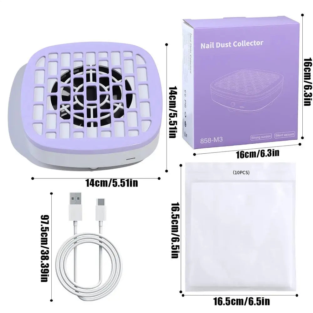 Nail Vacuum Dust Collector Low Noise Nail Fan Dust Collector Powerful Suction Cleaner Manicure Tools for Beginner Home Salon Oasis Select 01 CN