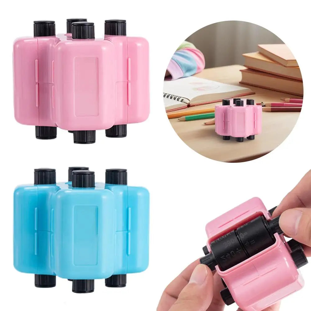 Math Roller Stamp Set 4 in 1 Math Practice Stamp Addition Subtraction Multiplication Division Randomized Stamp for Preschool Oasis Select
