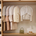PVC Garment Covers Translucent Breathable Suit Dust Covers Shoulder Protectors for Clothes Coats Jackets Wardrobe Storage 5pcs Oasis Select 5pcs