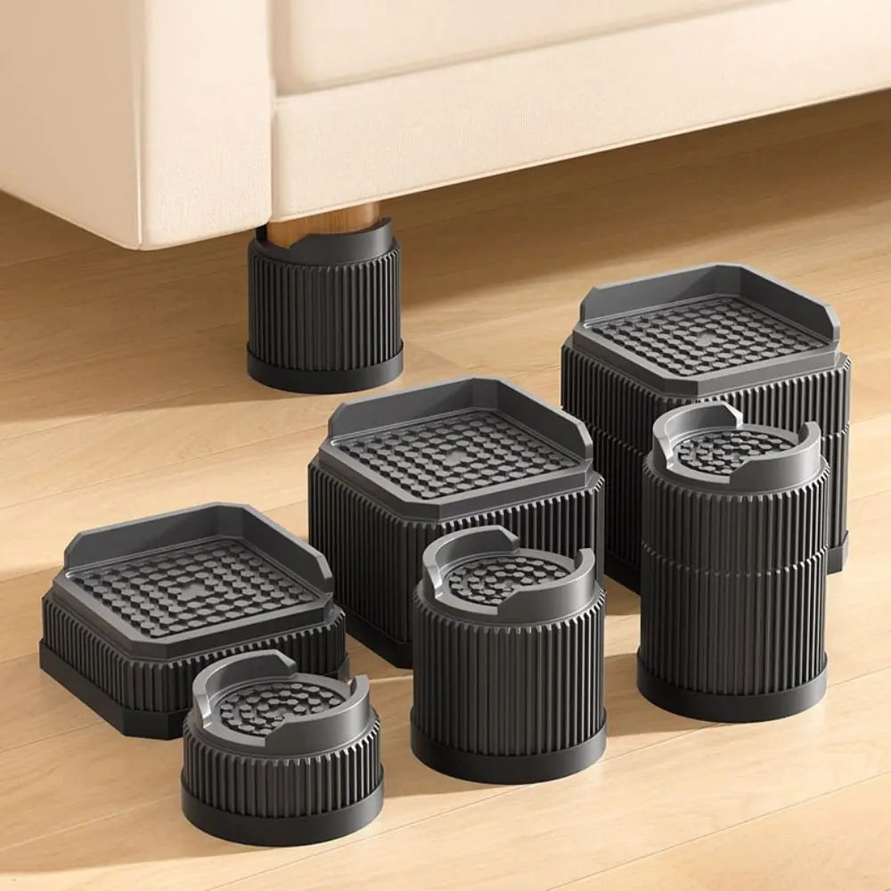 Heavy-Duty Furniture Foot Pad Non-slip Adjustable Bed Lifts Risers Square Washing Machine Support Desk Sofa Chair Legs Oasis Select