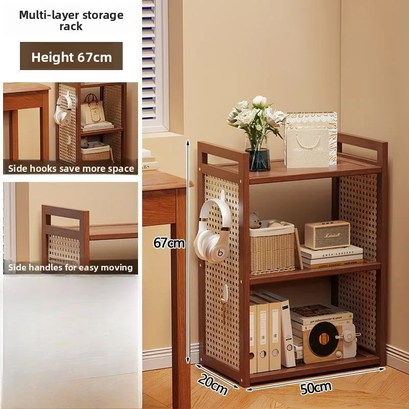 Shelf Floor-to-ceiling simple multi-layer bookshelf Multifunctional living room storage rack Storage rack Sundry rack Oasis Select 3-50cm