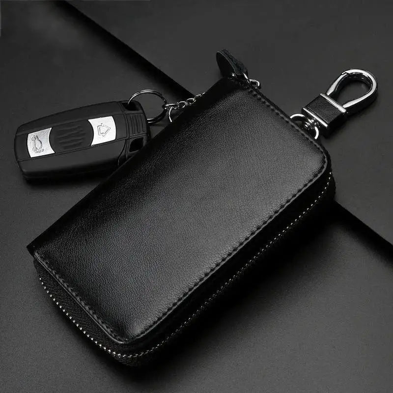 Car Key Bag Large Capacity Zipper Men's And Women's Waist Hanging Household Key Bag Buckle Universal Multi-function Key Bag For Oasis Select