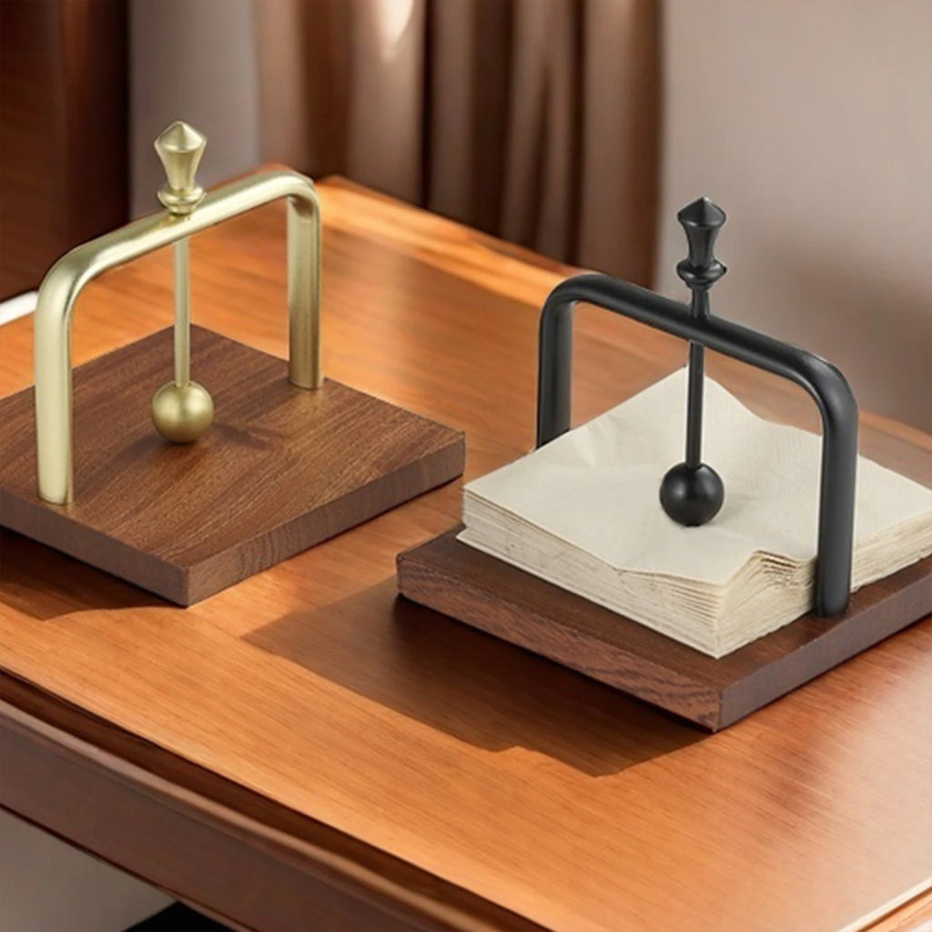 Solid Wood Napkin Holder | Tabletop Paper Dispenser