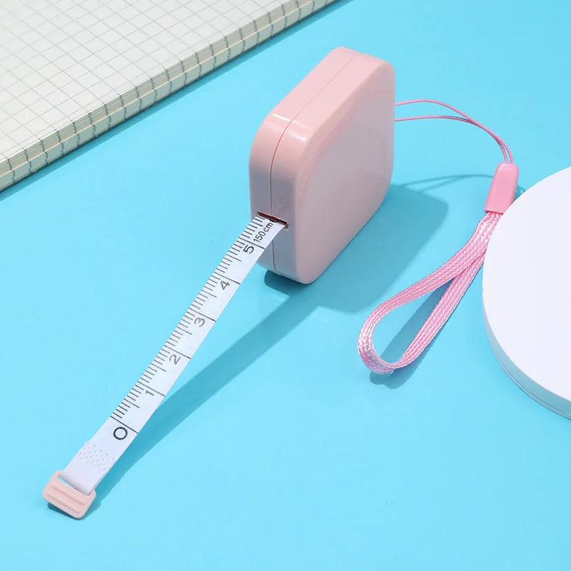 2M Portable Tape Measure Small Jewelry measurement Ruler for Weight Loss Medical Body Measurement Tailor Measure Clothes Waist Oasis Select Pink