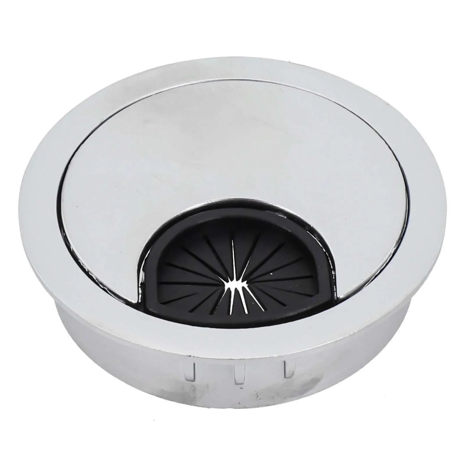 Mm Chrome Brush Cable Hole Cover Convenient Use Desktop Neat Detachable Body Detachable Design Easily Inserted Oasis Select Pearl Silver 50MM China Mainland