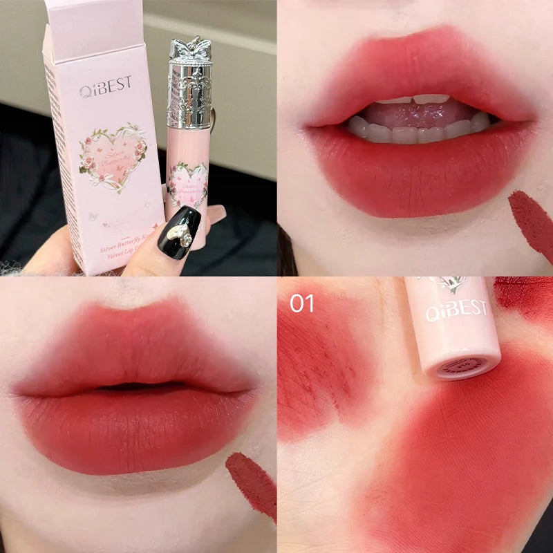 QIBEST Velvet Matte Liquid Lipstick | 4 Nude Shades | Long-Lasting