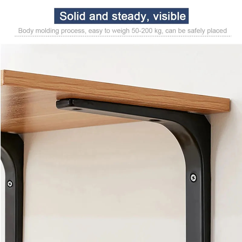 Floating Shelf Brackets Black and White Shelves for Shelves Wall Storage Kitchen Stand Bracket Support Hardware Home Improvement Oasis Select