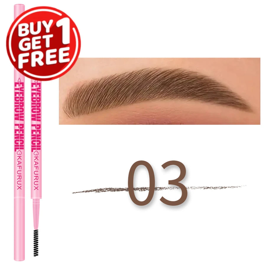 KAFURUX 6-Color Ultra-Fine Waterproof Eyebrow Pencil & Brush