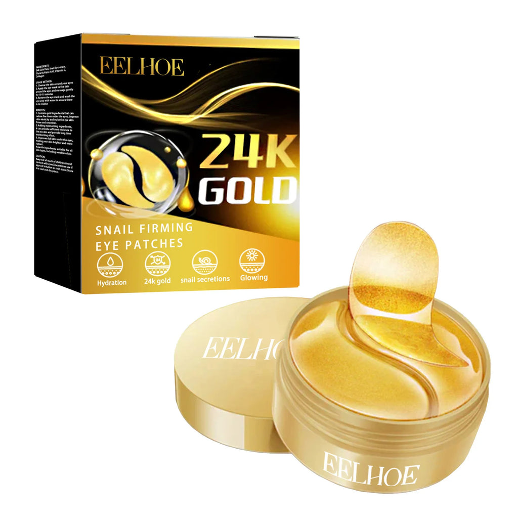 Eelhoe 24K Gold Seaweed Eye Patches – Dark Circles & Puffiness Eye Mask Patches Oasis Select 24K Golden Eye Mask