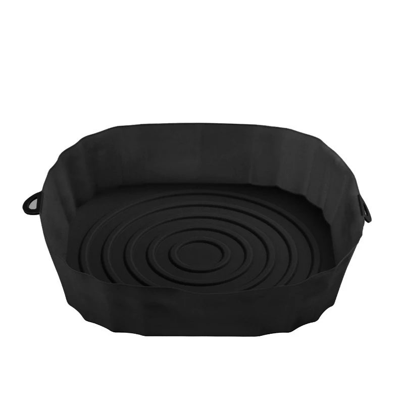 Silicone Air Fryer Baking Pan Square Reusable High Temperature Resistant Silicone Liner Insulation Mat Oven Baking Oasis Select