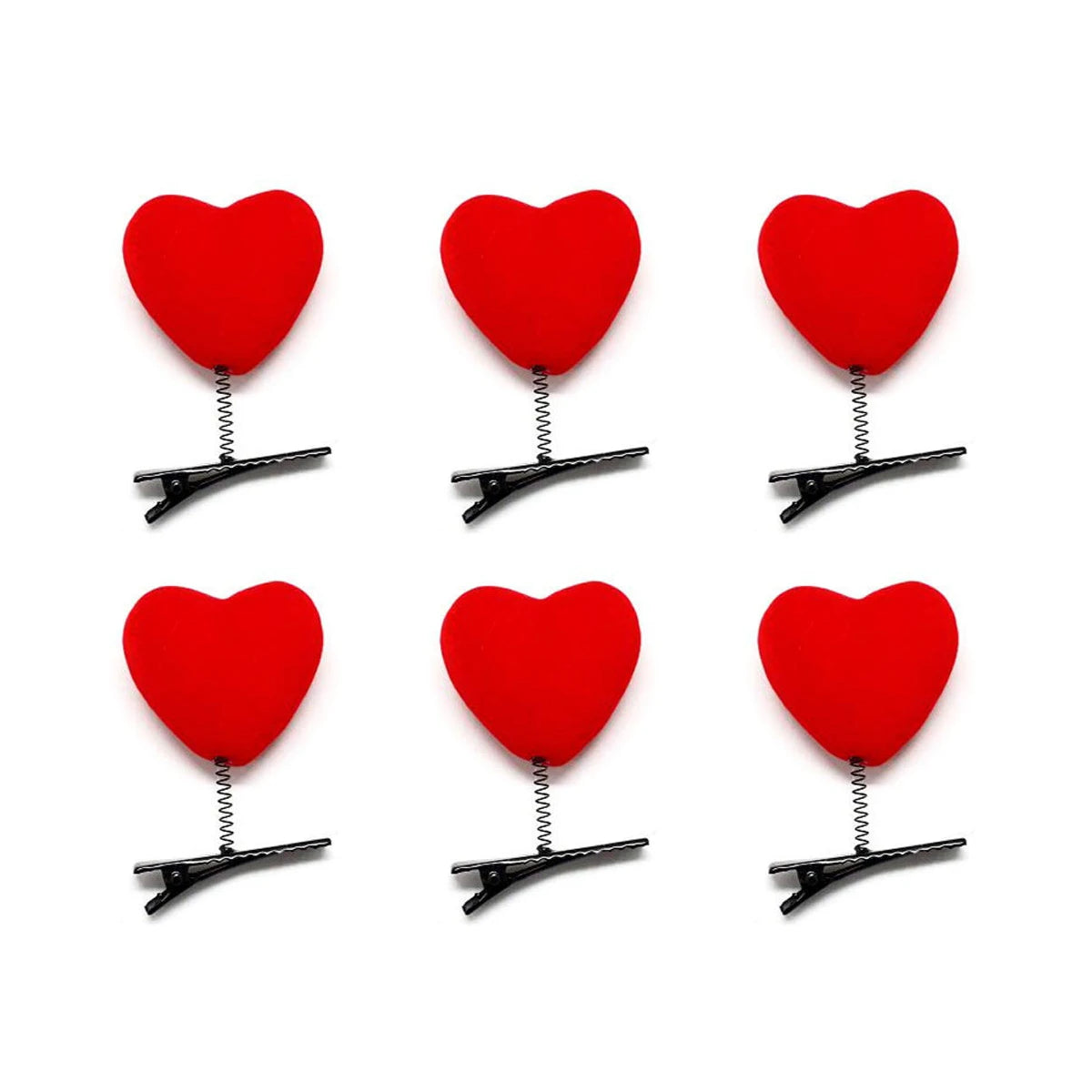 2/4/6PCS Heart Hair Clips Dainty Metal Barrettes Coquette Aesthetic Hair Accessories Women Girls Non Slip Daily Gift Oasis Select 6pcs
