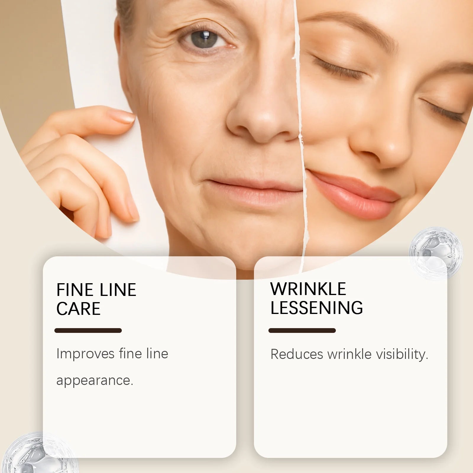 Retinol Skincare Set Anti-Wrinkle Cream Serum & Eye Balm for Moisturizing Firming Fade Fine Lines Brightening Face Eye Care Oasis Select