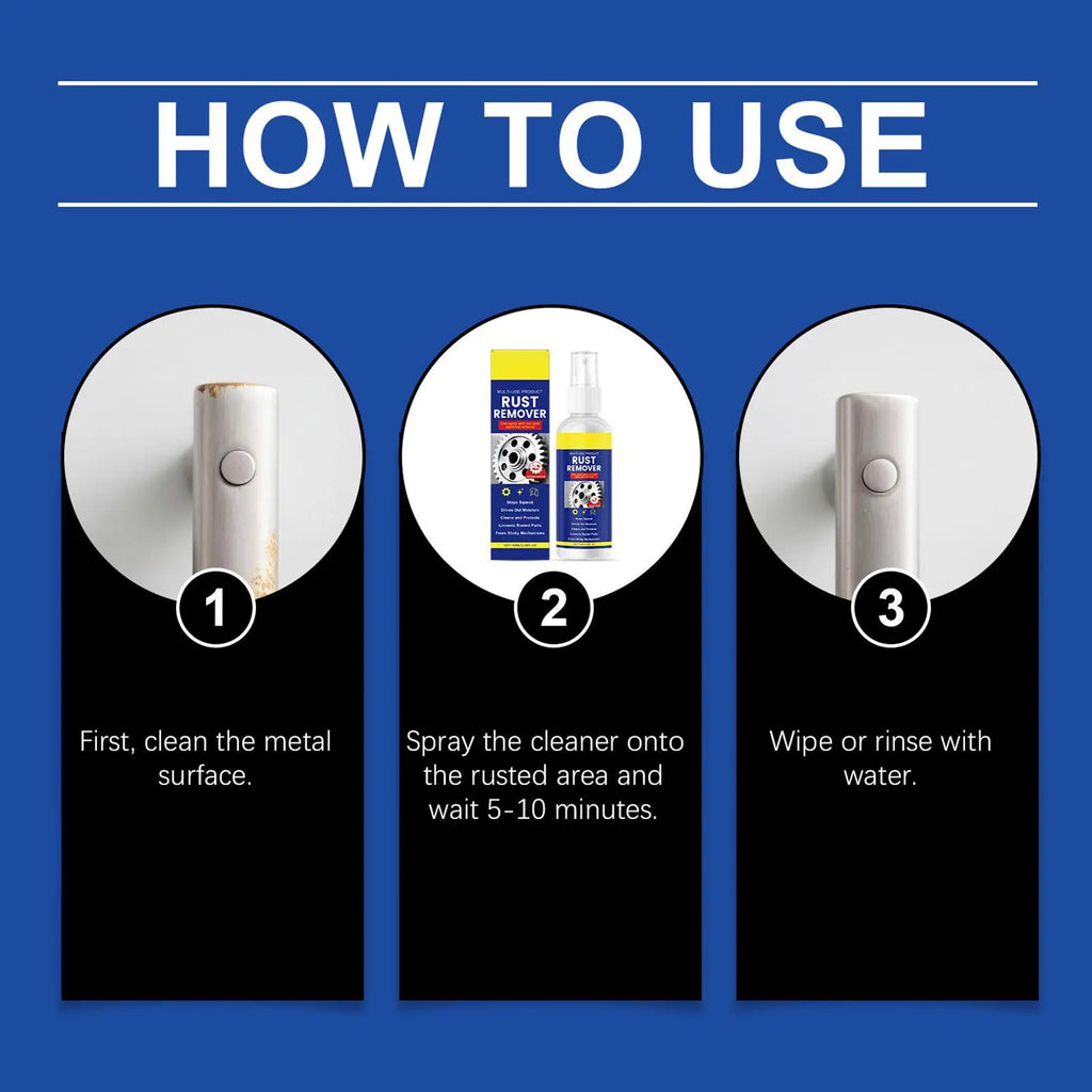 Rust Stain Remover Spray 100ml All-Purpose Rust Remover Spray Metal Iron Prowder Stain Removal Agent for Home Kitchen Clean Oasis Select