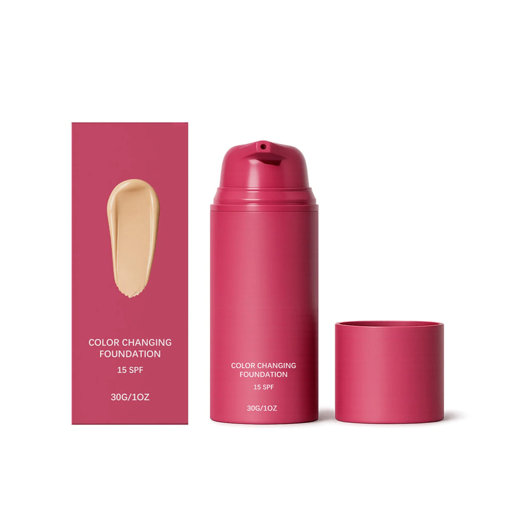Color Changing Foundation SPF15 Skin Tone Adapting Liquid for Women Self Adjusting Finish Blurs Imperfections Face Makeup Oasis Select 1pcs