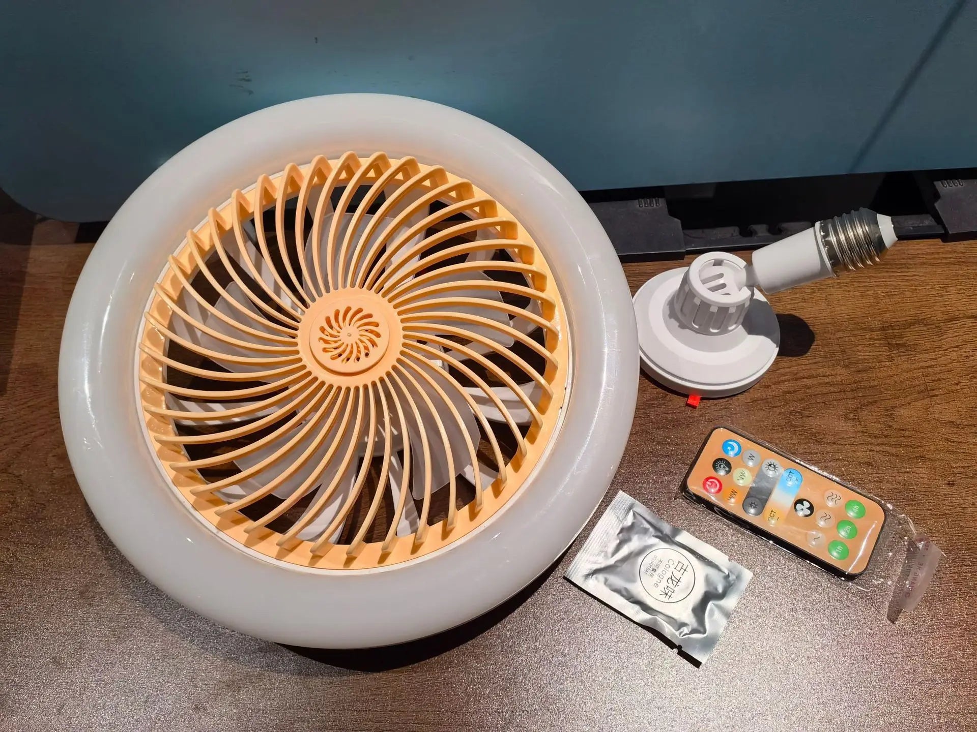 E27 LED Smart Ceiling Fan Light | 30W Remote Control 3 Speed