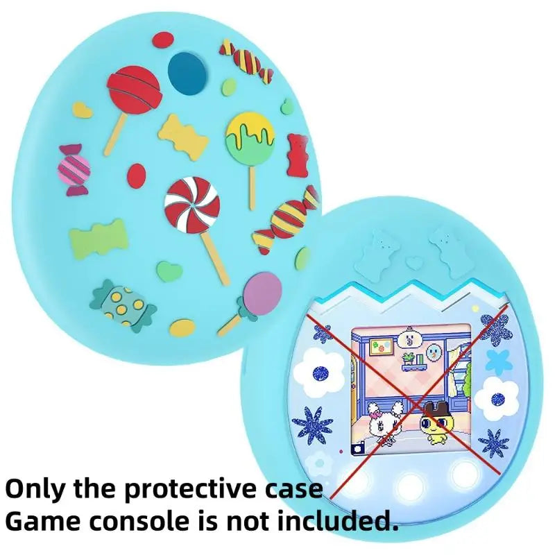 Protective Soft Silicone Skin Case for Virtual Interactive Pet Gaming Tamagotchi Uni with Screen Guard Oasis Select Candy Blue