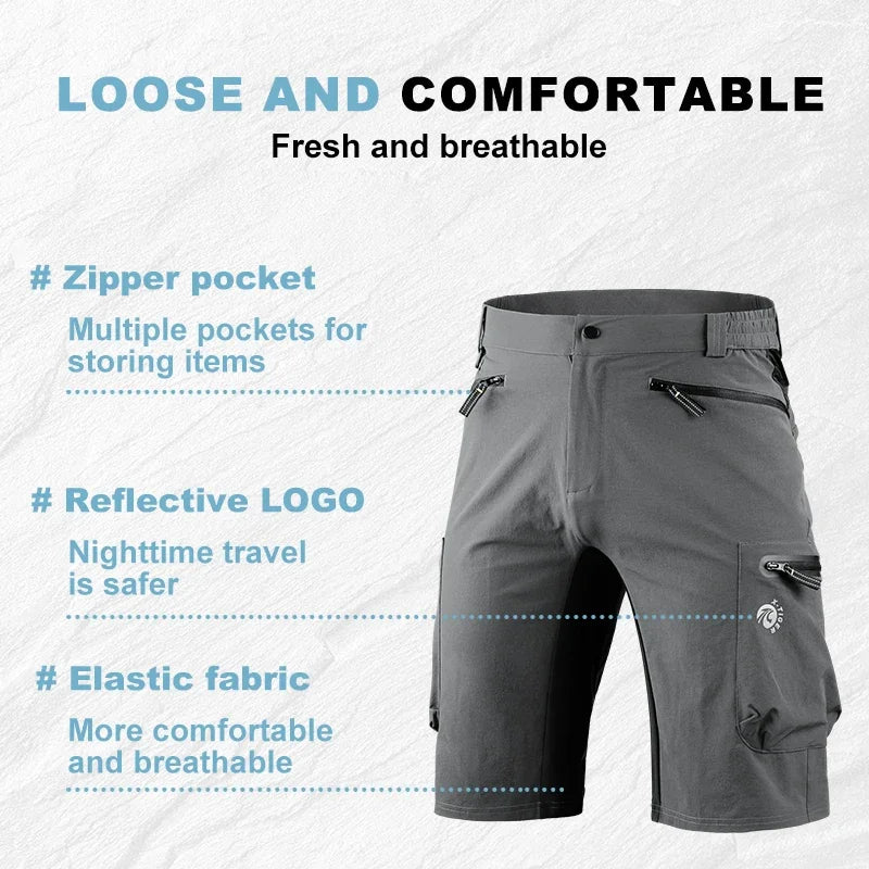 X-TIGER Mountain Bike Shorts Multi-Pockets with Breathable MTB Road Cycling Shorts Waterproof Loose Outdoor Sports Shorts Oasis Select