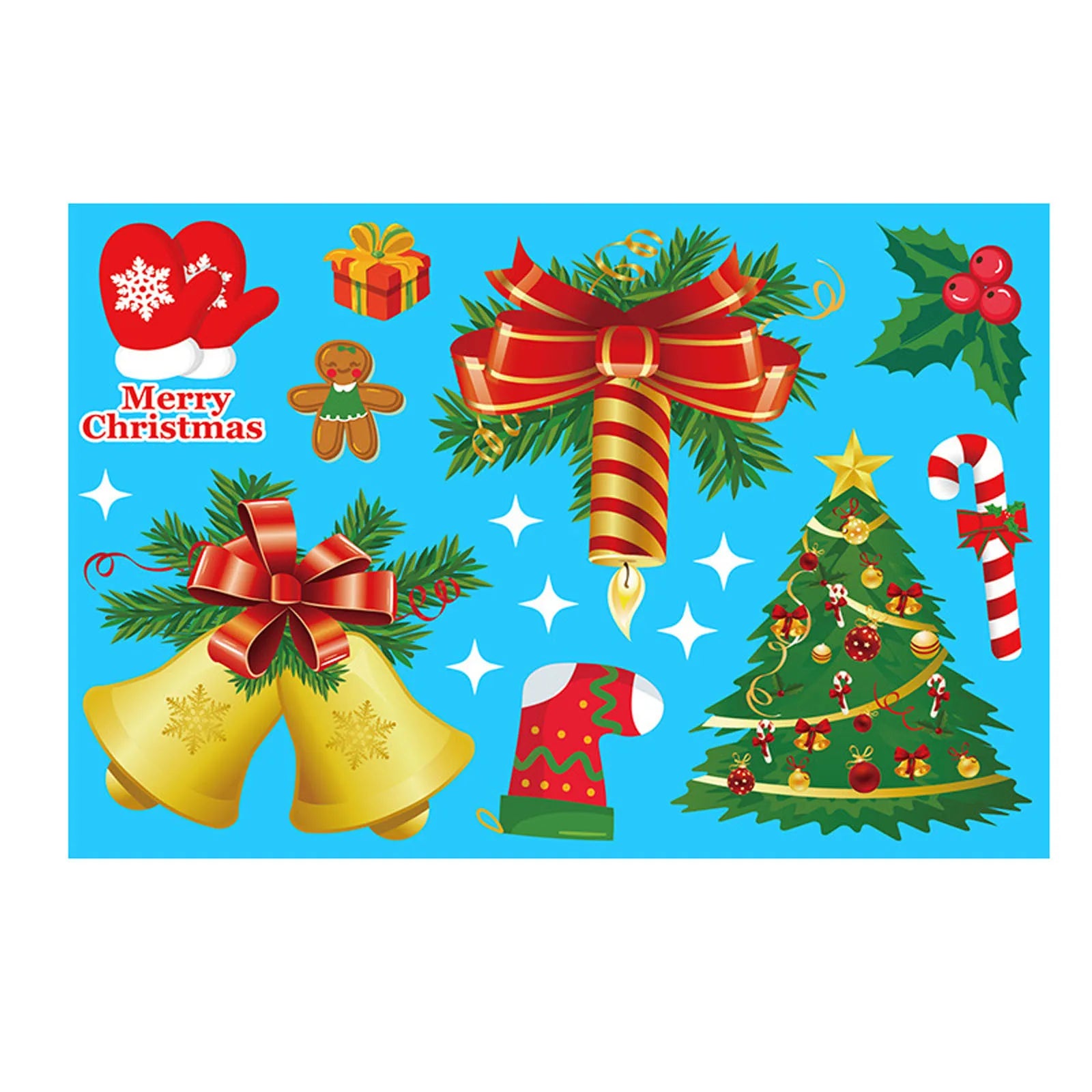 Christmas Electrostatic Window Stickers – Santa & Reindeer Holiday Window Clings Oasis Select N 20 30CM