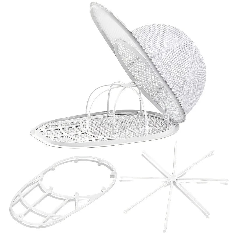 2pcs/set (Hat Washing Bag and Hat Rack) Baseball Cap Washer Set, Laundry Cleaning Accessories for Hat Washing, Closet Storage Oasis Select 1 set(Long bracket)