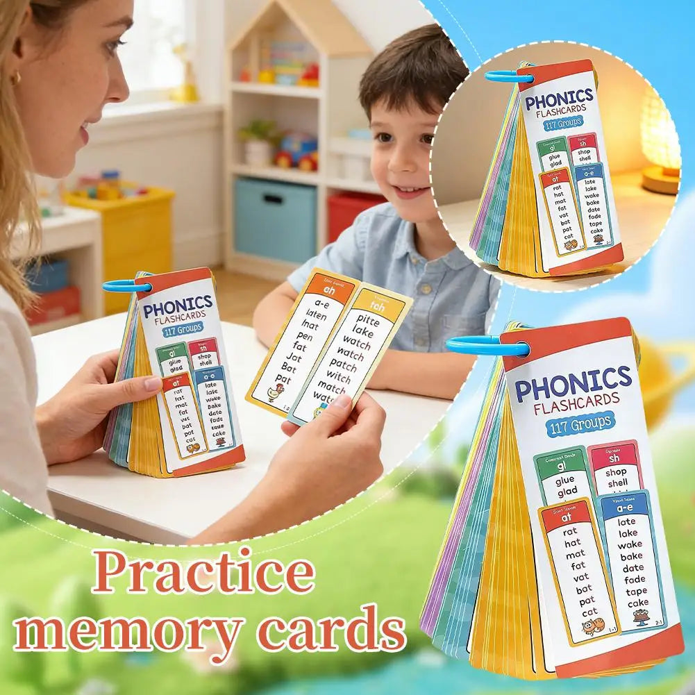 60-Piece Phonics Flash Cards for Kids – CVC Word Spelling