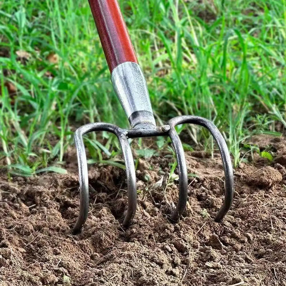 Heavy-Duty Manganese Steel 4-Tine Garden Fork Head | Cultivator