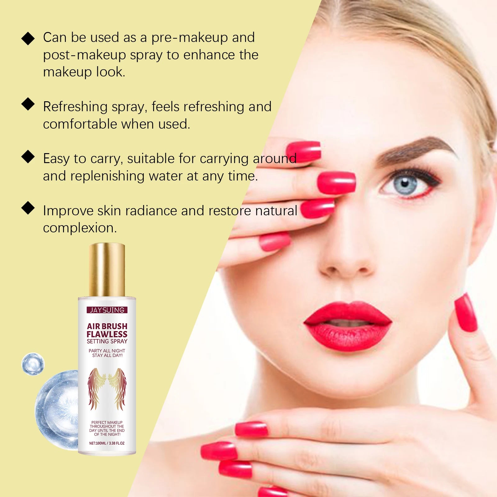 Hyaluronic Acid Makeup Setting Spray – Hydrating & Waterproof Makeup Setting Spray Oasis Select