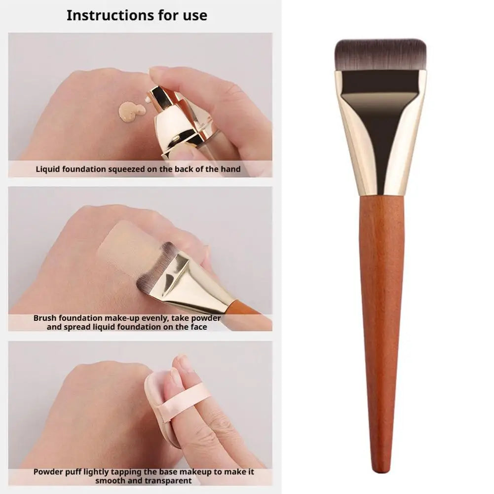 Flat Foundation Brush – Ultra Thin Angled Makeup Blending Brush Foundation Makeup Brush Oasis Select