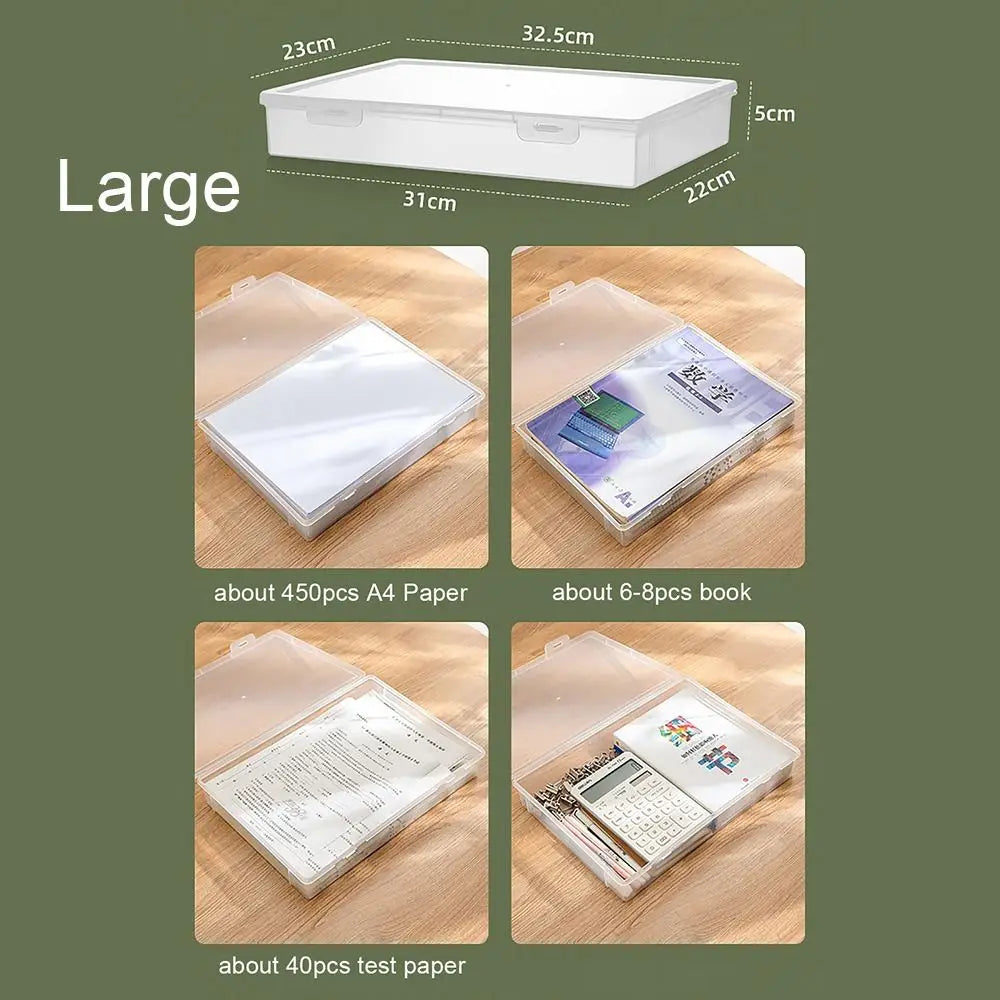 1Pcs School Home Office Supplies Document Storage Container Multifunctional Transparent A4 A5 File Organizer Plastic Oasis Select