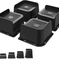 4 Pcs/Set 1-6 Inch Bed Risers Heavy-Duty Support Bed Lifts Risers Oversized Furniture Risers Couch Sofa Table Chair Leg Oasis Select Black-1 inch