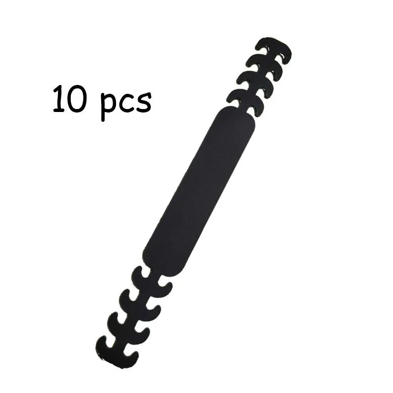 10pcs Mask Holder Adjustable Anti-slip Silicone Mask Strap Buckle Ear Grips Extension Hooks Face Mask Ear Protection Artifact Oasis Select 10pcs black