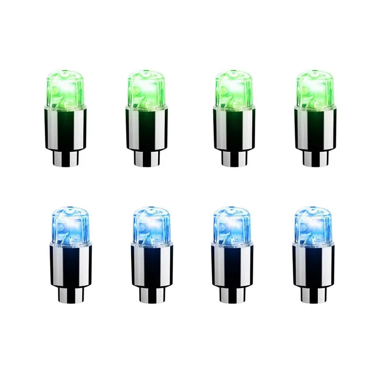 2 4 6 Car Light Bicycle LED Tire Lights Universal Neon Lamp Valve