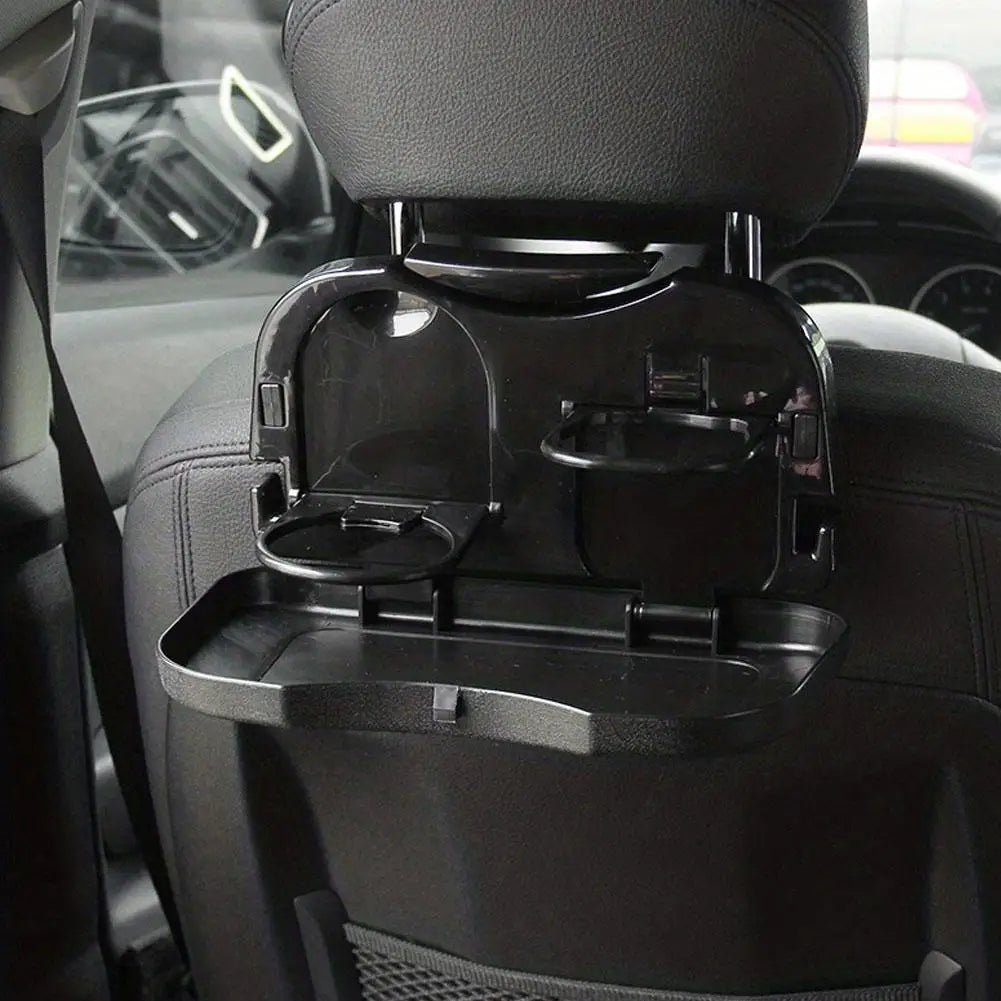 Foldable Car Backseat Tray Table with Cup Holder & Storage
