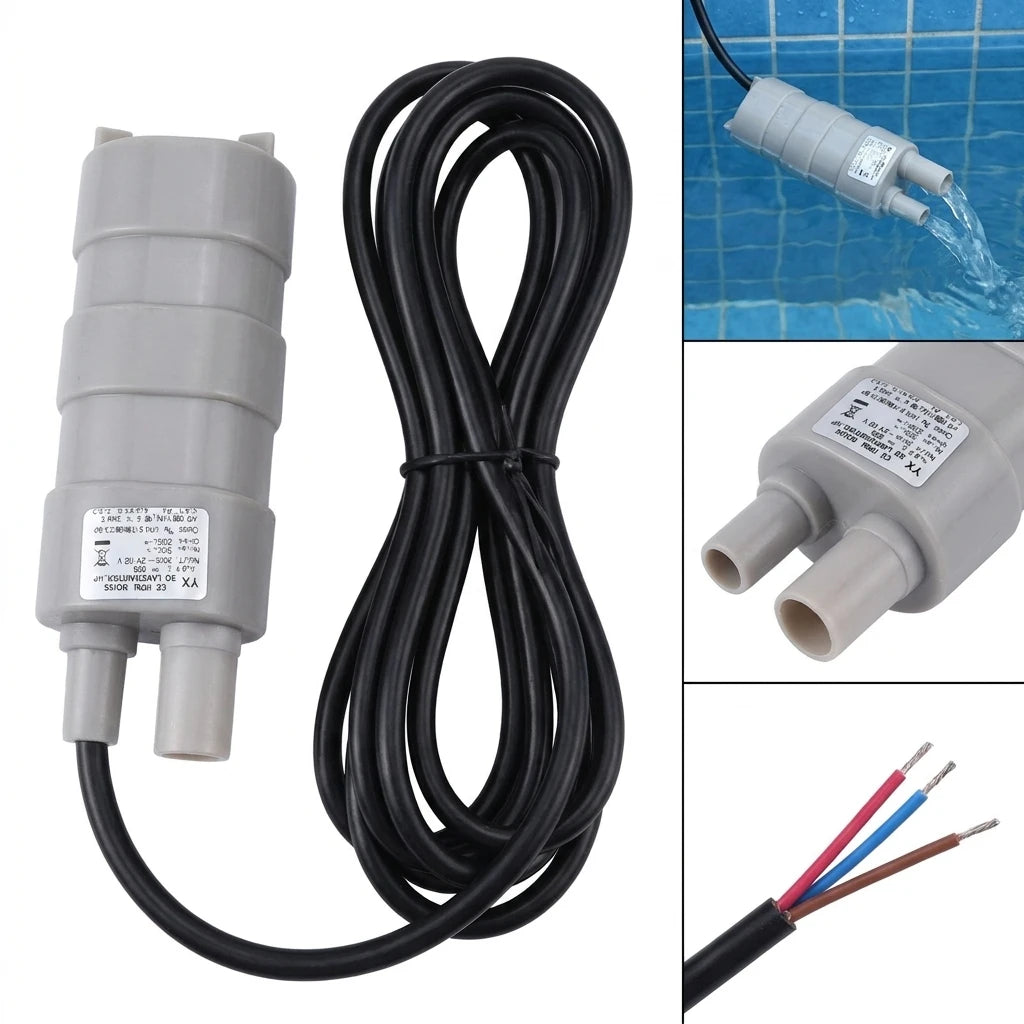 12V DC 600L/H High Flow Submersible Pump 3-Wire Design for RV Pond Aquarium Water Transfer Oasis Select