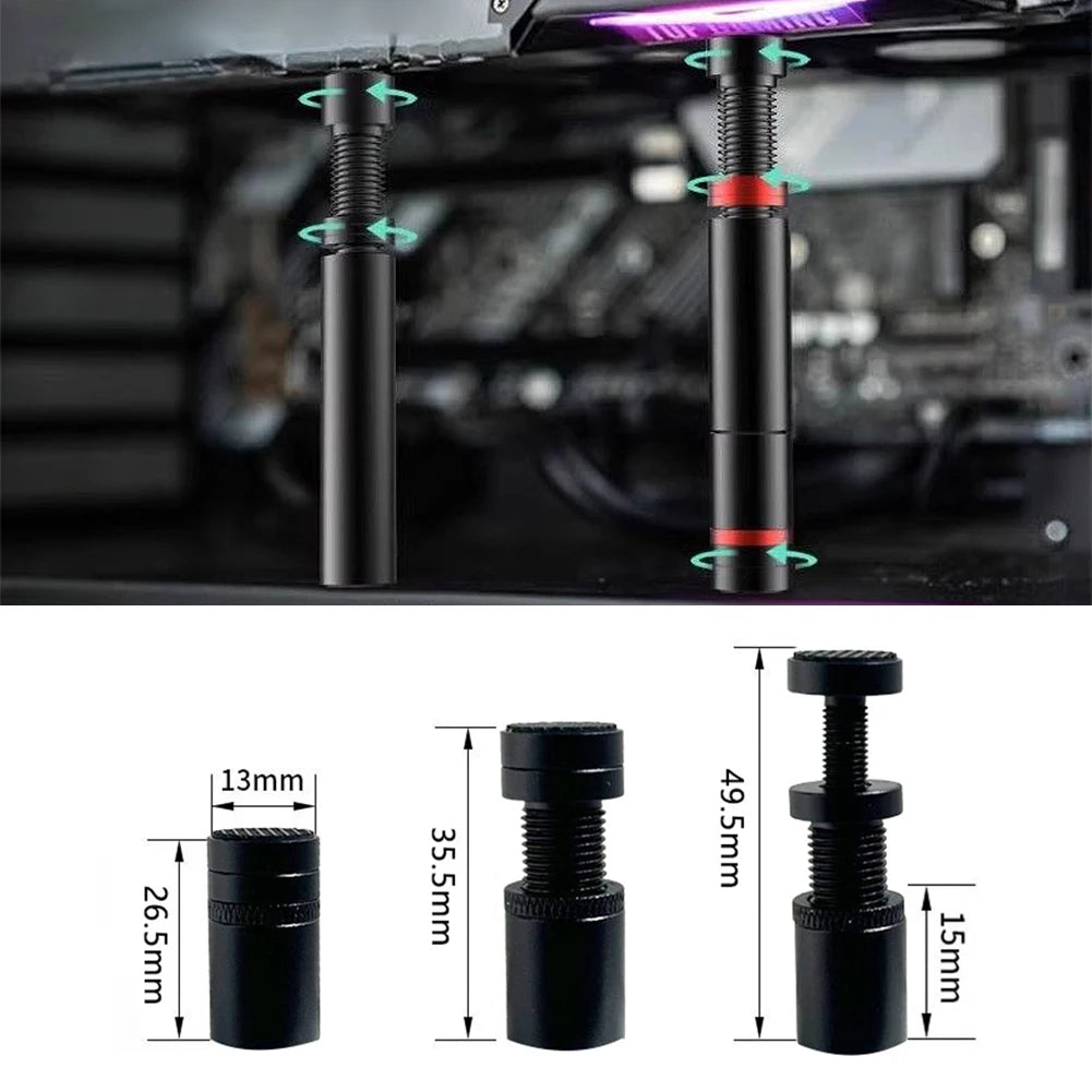 Graphics Card GPU Support Bracket Video Card Sag Holder Bracket GPU Holder Adjustable Telescopic Aluminum Alloy Desktop Holder Oasis Select