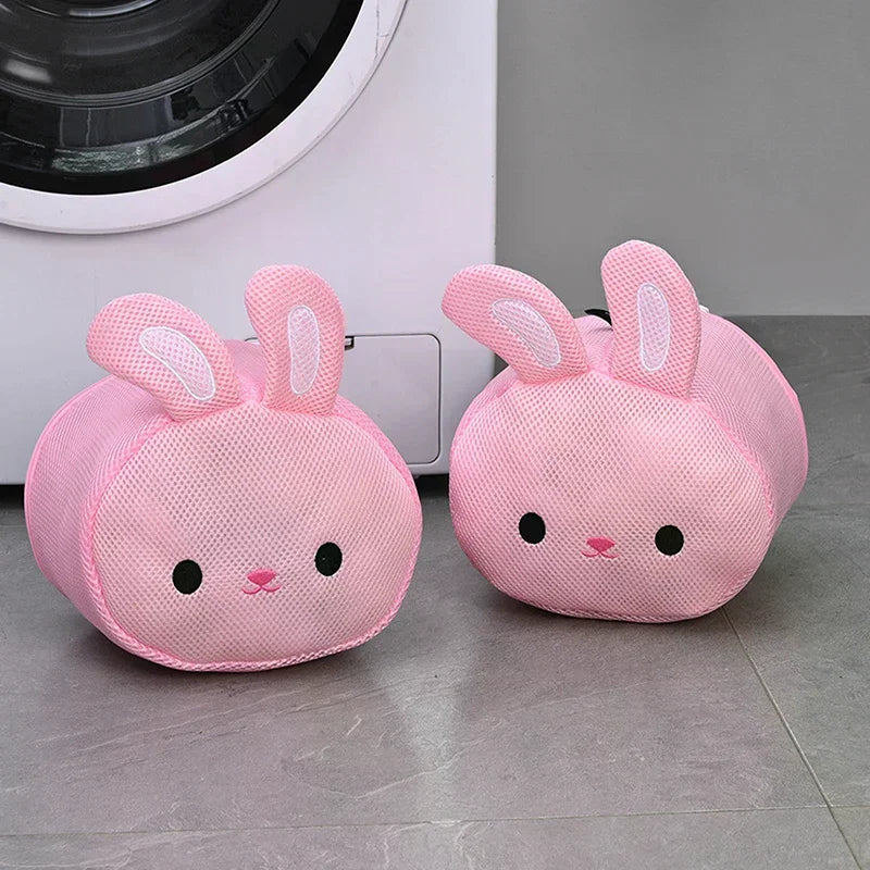 Cute Rabbit Anti-Deformation Laundry Bag Mesh Washing Pouch for Bras Underwear Lingerie Machine-Wash Special Home Travel Use Oasis Select