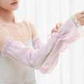 Fashion Loose Fit Sunscreen Sleeves Thin Fabric Breathable Arm Sleeves UV Protection Fingerless Gloves Summer Oasis Select Purple