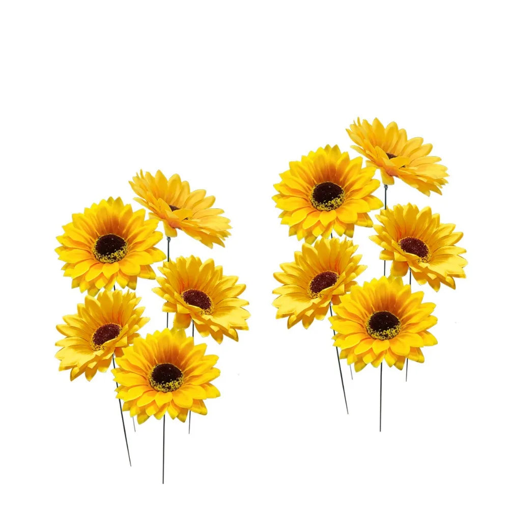 10pcs Metal Decorative Garden Stakes Colorful Art Flower Ground Stake Creative Garden Floor Plugs Potted Plants Oasis Select Style 4